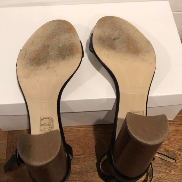 J Crew Stacked heel sandal. - Picture 4 of 5